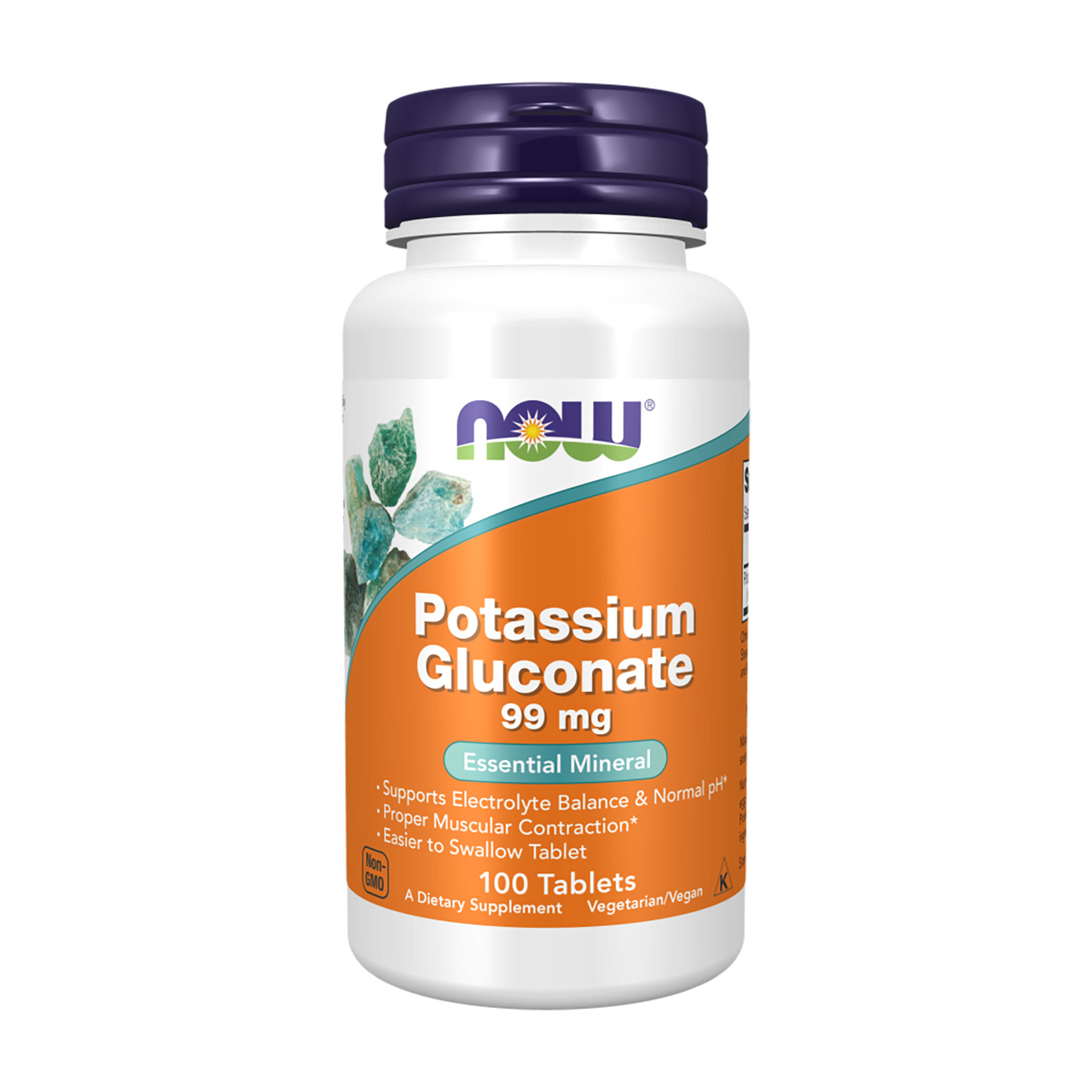 Глюконат калію Now Foods Potassium Gluconate 99 мг, 100 таблеток